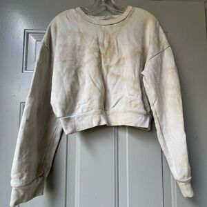 Reformation Tie Dye Crop Top Long-sleeves Crewneck sweatshirt size Small